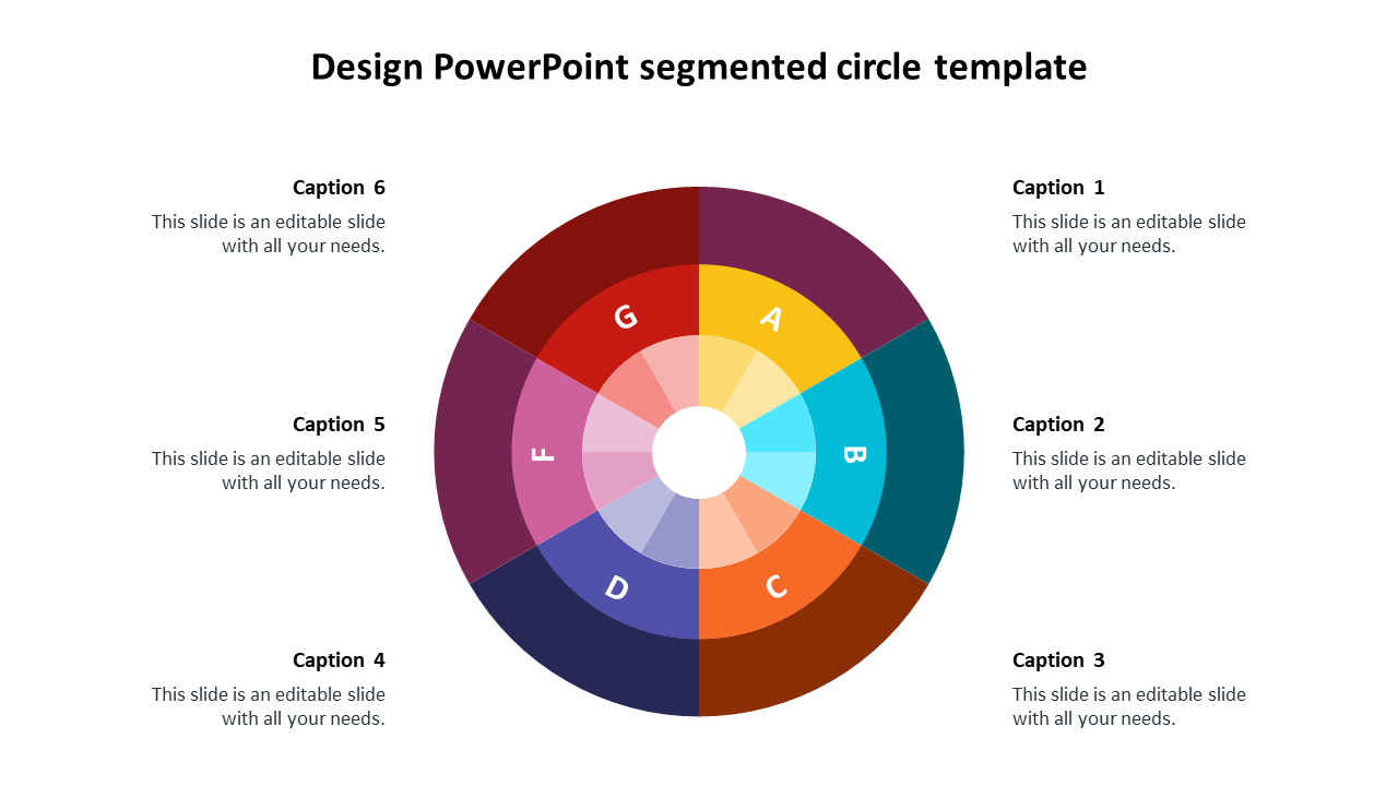 Design powerpoint segmented circle template
